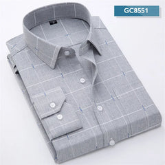 New Brand Shirts Men Long Sleeve Formal Classic Plaid Casual Soft Comfortable Single Pocket Button Down Youthful Camisa Social