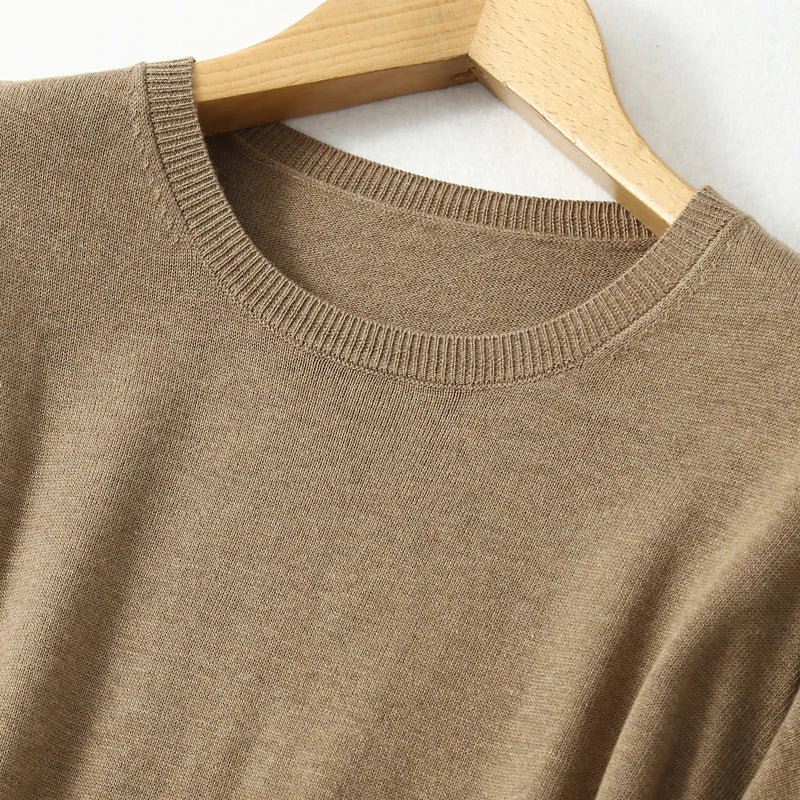 SuyaDream Women Winter Long Sweaters Silk Cashmere Bat Sleeves Loose Pullovers 2021 Fall Winter Casual Sweaters
