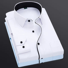 Men's clothing Wedding Shirt Long Sleeve Men Dress Shirts Man Business Party Solid Casual Shirt Work Wear Formal Slim Male Shirt