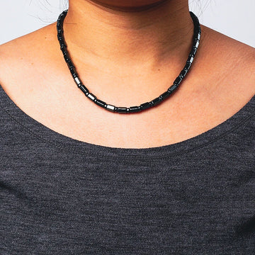 Natural Facted Hematite Necklaces Women Fashion Section Hematite Beads Necklace Reiki Healing Healthy Soul Jewelry Accessories