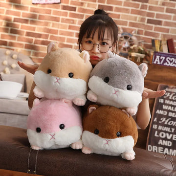 50-120cm Big Size Doll Cartoon Hamster Plush Toy Soft Stuffed Animals Pillow Girls Birthday Gifts Winter Hand Warm