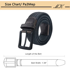 MaiKun Canvas Belts for Men Fashion Metal Pin Buckle Military Tactical Strap Male Elastic Belt for Pants Jeans