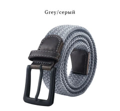 MaiKun Canvas Belts for Men Fashion Metal Pin Buckle Military Tactical Strap Male Elastic Belt for Pants Jeans