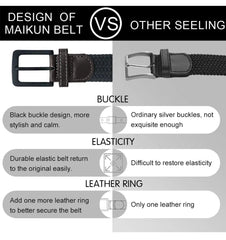 MaiKun Canvas Belts for Men Fashion Metal Pin Buckle Military Tactical Strap Male Elastic Belt for Pants Jeans