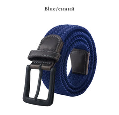 MaiKun Canvas Belts for Men Fashion Metal Pin Buckle Military Tactical Strap Male Elastic Belt for Pants Jeans