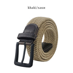 MaiKun Canvas Belts for Men Fashion Metal Pin Buckle Military Tactical Strap Male Elastic Belt for Pants Jeans