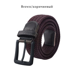 MaiKun Canvas Belts for Men Fashion Metal Pin Buckle Military Tactical Strap Male Elastic Belt for Pants Jeans