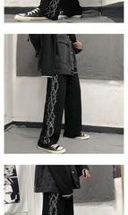 Japanese Y2k Oversize Wide Sweatpants Men Streetwear Print Casual Track Pants Male Sport Straight Trousers