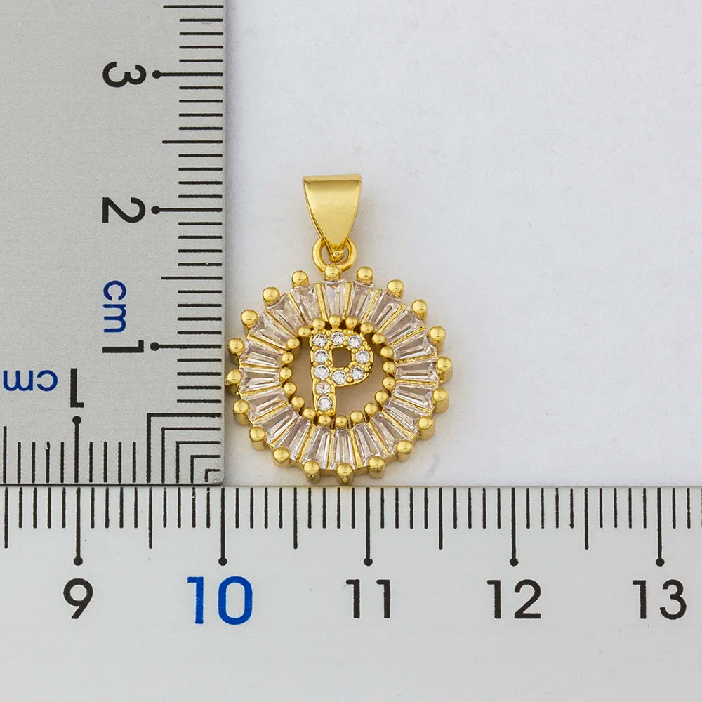 AIBEF Top Quality Fashion Gold Silver Color Initial Letter  Zirconia Choker Necklace For Women Pendant Jewelry Accessories Gift