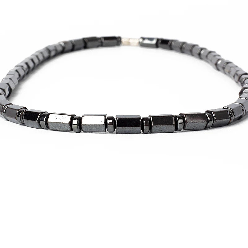 Natural Facted Hematite Necklaces Women Fashion Section Hematite Beads Necklace Reiki Healing Healthy Soul Jewelry Accessories
