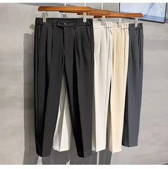 2023 New Straight-leg Casual Suit Pants Trendy Versatile Loose-fit Smalltrousers Ninemile Drop Feeling