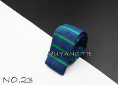 Men's Knit Retro Leisure Striped Tie Fashion 6cm Narrow Slim Neck Ties For Men Skinny Woven Designer Cravat