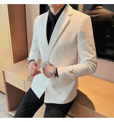 2023 British Style Men Spring High Quality Business Tuxedo/Male Slim Fit Fashion Business Suit Jackets/Man Casual Blazers S-3XL