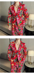 Men's Northeast China Style Western Clothes New Spring 2024 Casual Slim Fit Partner Blazers Unique Smooths Your Silhouette