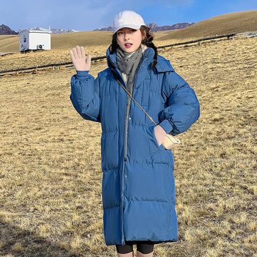 New Winter Jacket Parkas Women Glossy Down Cotton Jacket Hooded Parka Warm Female Cotton Padded Jacket Casual Outwear