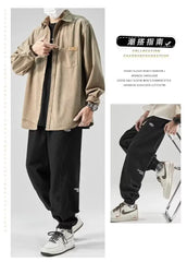 Fashionable and Comfortable Men's Loose Casual Shirt with Thick Long-Sleeve Corduroy, Versatile Top