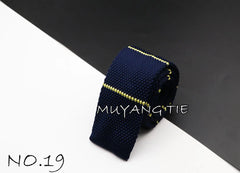 Men's Knit Retro Leisure Striped Tie Fashion 6cm Narrow Slim Neck Ties For Men Skinny Woven Designer Cravat