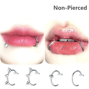 1PC Cool Stainless Steel Fake Nose Ring Non-Pierced Hip Hop Hoop Septum Rings Fake Nose Piercing