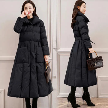 2024 New Winter Jacket Women Long Down Jackets Warm Parkas Female's Casual Thick Quilted Cotton Puffer Coats Parkas Outwear