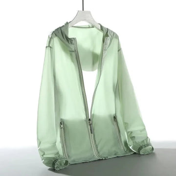 Women's Sun Protection Summer 2025 New Women Jacket Long Sleeve Fashion Hooded Anti-UV All-Match Breathable Thin Windbreaker