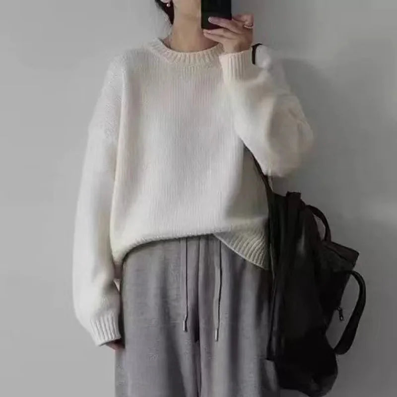 WinvyNee 2025 New Autumn Women Cashmere Wool Sweaters Long Sleeve O Neck Warm Thick Casual Solid Pullovers Knitted Tops A1724006