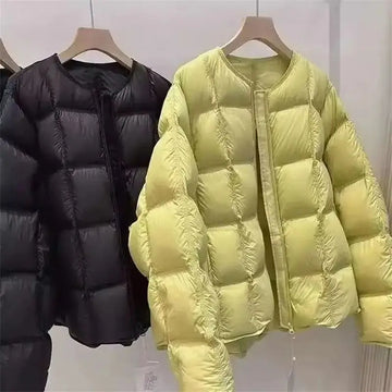 2025 New Winter Korean Down Cotton Jacket Women Parkas Casual Long Sleeve Padded Clothes Loose Overcoat Outerwear Female