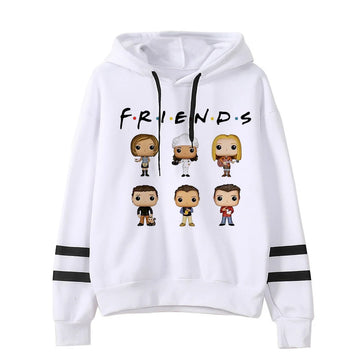 Friends Hoodie - TV Show Characters Pop Art Print Long Sleeve Pullover Sweatshirt Y2k Casual Graphic Hoodie Winter Clothes Woman