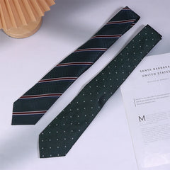 Luxury 8cm Mens Ties Dark Green Floral Dot Formal Classic Suit Business Necktie Jacquard Neck Ties For Men