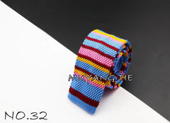 Men's Knit Retro Leisure Striped Tie Fashion 6cm Narrow Slim Neck Ties For Men Skinny Woven Designer Cravat