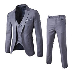 Men Formal 2 Pieces Suit Set Fashion New Boutique Business Dress Wedding Groom Suit Coat Blazers Trousers Suits Clothing Sets