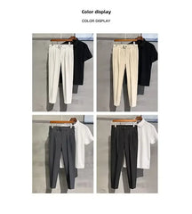 2023 New Straight-leg Casual Suit Pants Trendy Versatile Loose-fit Smalltrousers Ninemile Drop Feeling