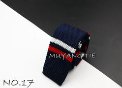 Men's Knit Retro Leisure Striped Tie Fashion 6cm Narrow Slim Neck Ties For Men Skinny Woven Designer Cravat