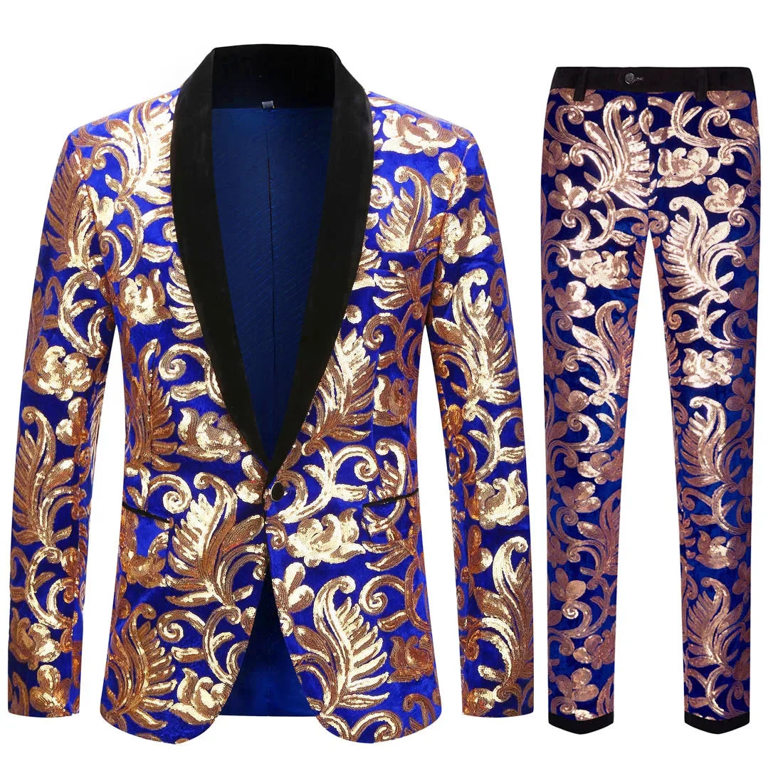 2024 European Plus Size (Blazer + Pants) Fashion Party Wear It You Are The Focus of The Room Hosting Wedding Sequin Suit 2 Sets