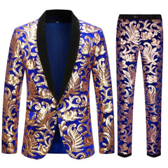 2024 European Plus Size (Blazer + Pants) Fashion Party Wear It You Are The Focus of The Room Hosting Wedding Sequin Suit 2 Sets