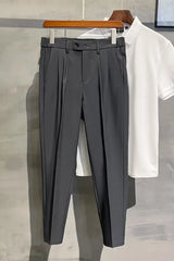 2023 New Straight-leg Casual Suit Pants Trendy Versatile Loose-fit Smalltrousers Ninemile Drop Feeling