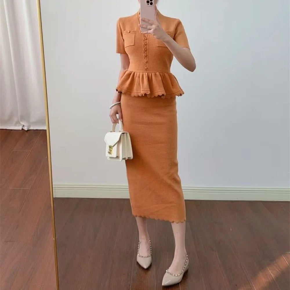 2026 Summer Women's Fitted Dress, Stretch Fabric, Ruffle Trim, V-neck, Elegant Women's Dress, Y2K New Fashion Party Dress bra