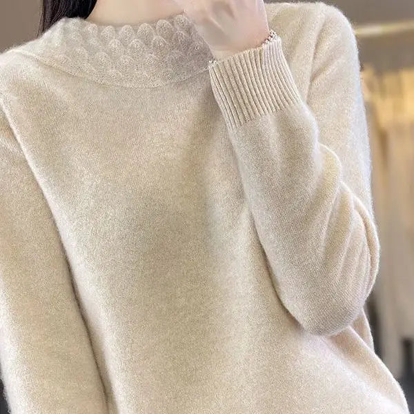 Women Sweater O-neck Warm Autumn Winter Thick Knitted Korea Fashion Bottoming Shirts Spring Knit Pullovers Long Sleeve Solid Top