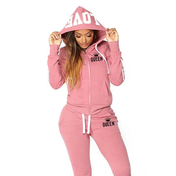 Women's Tracksuit Slim Fit Two Piece Sets for Women High Quality Sports Outdoors Daily Casual Comfortable Jogging Gym Zip Hoodie