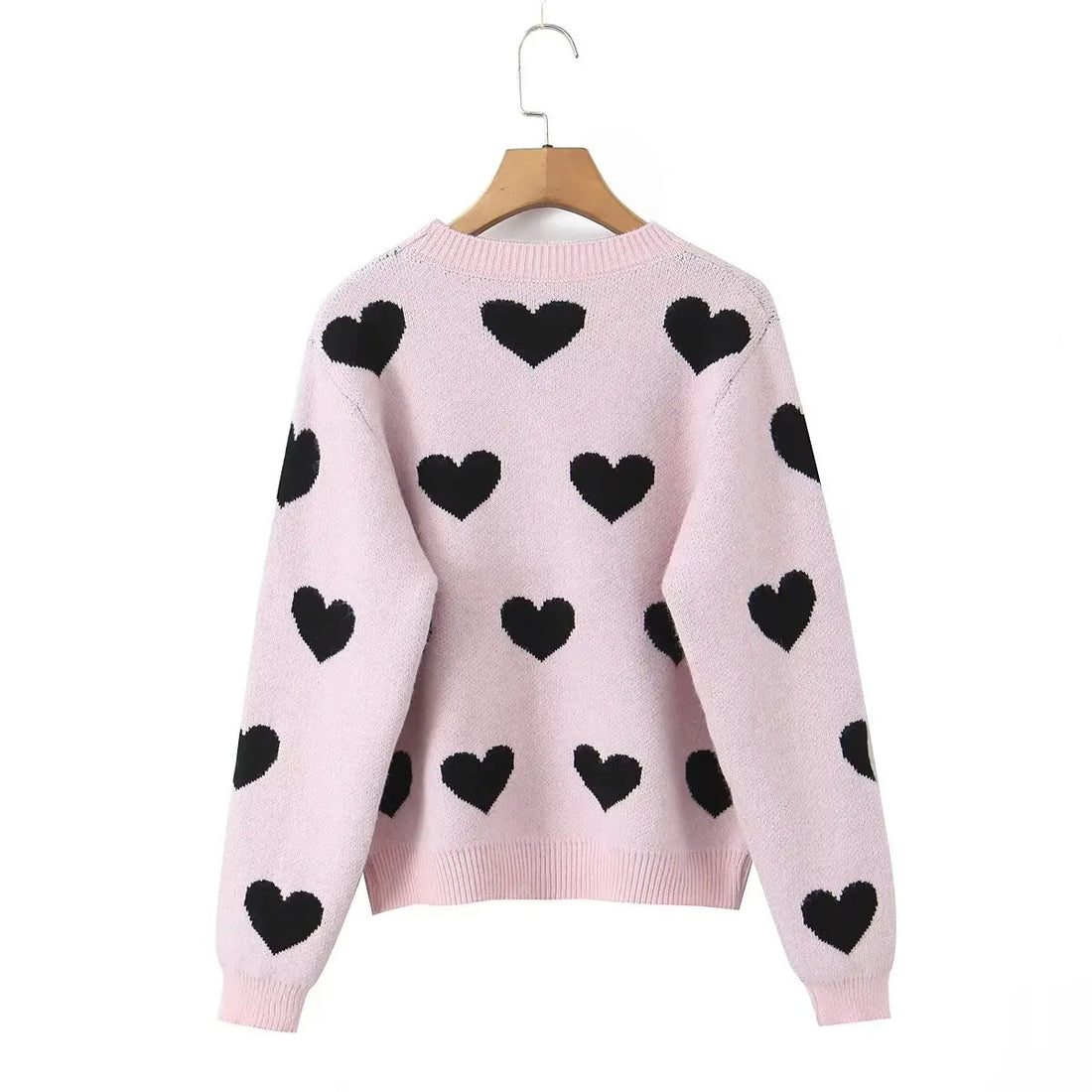 DiYiG WOMAN 2025 Winter New Fashion Love Knitted Pullover All-match Crewneck Long Sleeve Casual Sweater Mujer