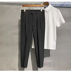 2023 New Straight-leg Casual Suit Pants Trendy Versatile Loose-fit Smalltrousers Ninemile Drop Feeling