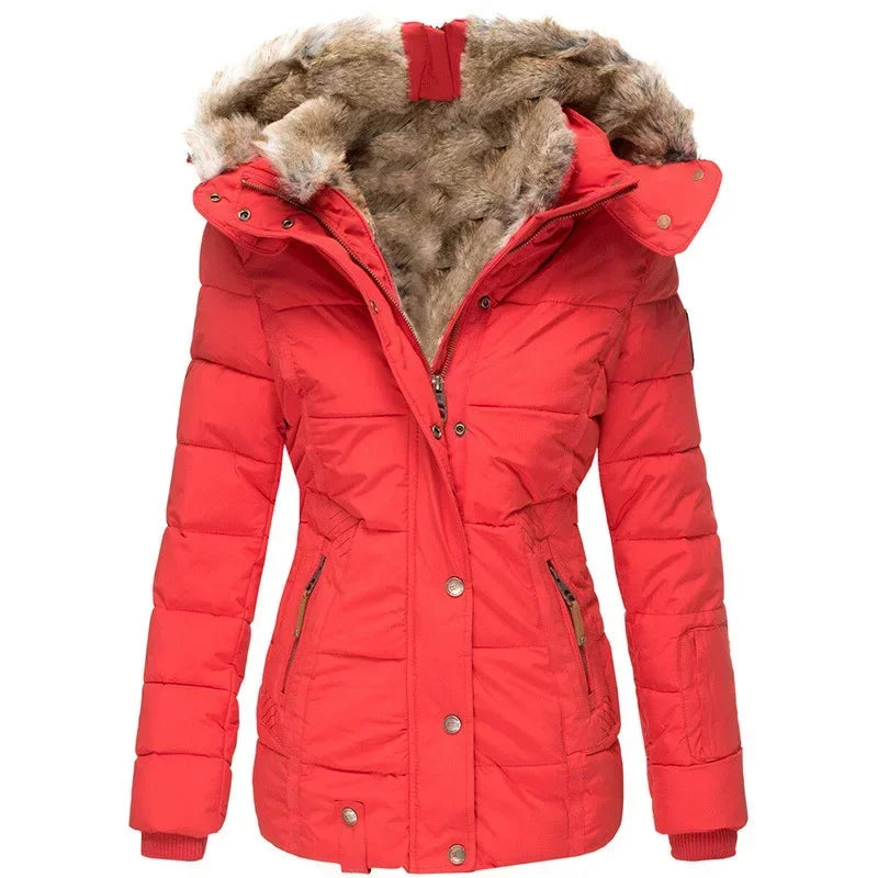 2026 Cotton Padded Parka Women Jacket Winter Jacket Long Warm Parkas Hooded Autumn Winter Thickened Slim Fit Outwear Short Coat