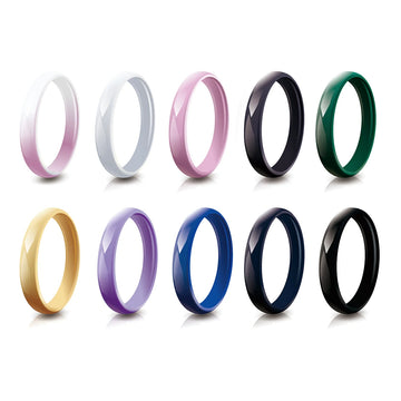 3mm Wide Ceramic Ring for Women Men Wedding Band Unisex Couples Jewelry Gift