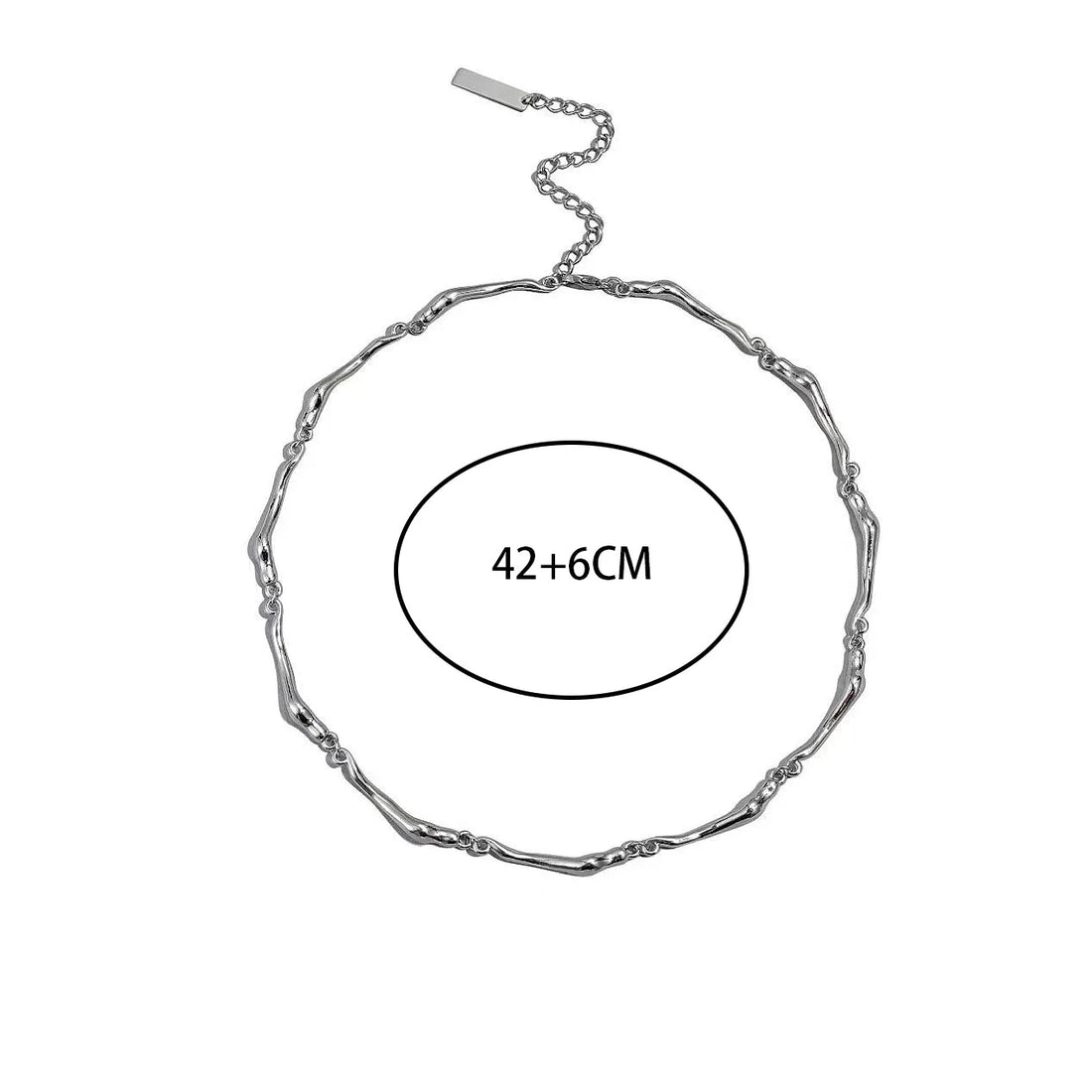New Irregular Wave Shape Chain Men Necklace Advanced Sense Stainless Steel Figaro Cuban Chain Necklace For Men Women Jewelry
﻿