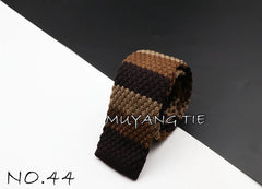 Men's Knit Retro Leisure Striped Tie Fashion 6cm Narrow Slim Neck Ties For Men Skinny Woven Designer Cravat