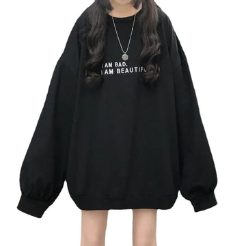 Women's sweatshirt Hoodies Woman clothing 2023 Spring Letter T-shirts Korean Fashion Thin Looses Long Sleeve Pullovers y2k Tops
