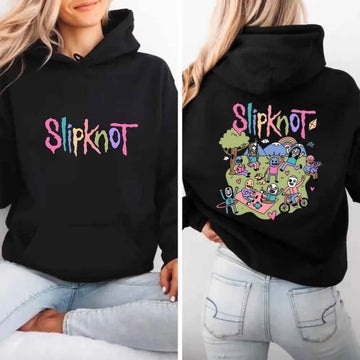 Fun Cartoon Cute Little Bear Printed Hoodie Sweatshirt Hoodie Fashion Casual Harajuku Cartoon Couple Hoodie Women's Clothing