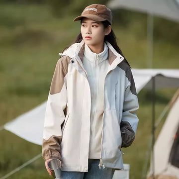 New Women's Two-Piece Three-in-One Waterproof, Windproof and Stain-Resistant Autumn/Winter Warm Jacket Comfortable and Versatile