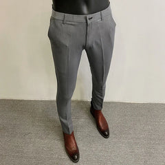 Men Suit Pants 2024 Spring Formal Trousers Stretch Slim Pantalone Hombre Calça Masculina Solid Casual Dress Pants Men Clothing