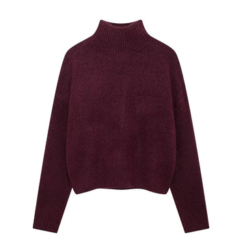 New autumn and winter fashion casual women's clothing simple and versatile soft basic knitted sweater