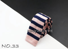 Men's Knit Retro Leisure Striped Tie Fashion 6cm Narrow Slim Neck Ties For Men Skinny Woven Designer Cravat